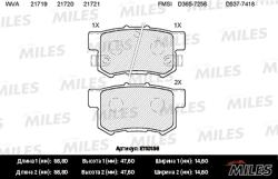 E110156 Колодки тормозные HONDA ACCORD 90-/CIVIC/CR-V II/PRELUDE 92-00 зад. SemiMetallic