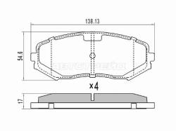 Колодки тормозные (Спереди) Suzuki Escudo 05-12 / Grand Vitara 05-16