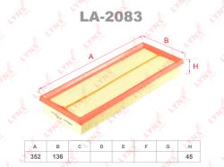 Фильтр воздушный CITROEN C3 II 1.2T 14> / C4 II 1.2T-1.6D 14> LA-2083