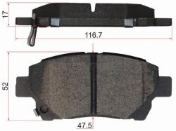 Колодки тормозные (Спереди) Toyota Allion (T240) 01-07 / Corolla (E120) 00-07 / Corolla Fielder (E12