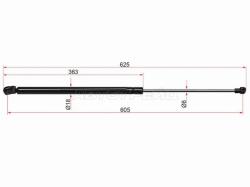 Амортизатор крышки багажника Chevrolet Cruze 09-15 (Справа=Слева)