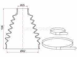 Пыльник шруса наружный RENAULT LOGAN 10-/ NISSAN TEANA J32/HYUNDAI CRETA 2,0 АКПП 15- 2WD/4WD(2 хому