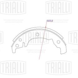 TRIALLI GF 202 Колодки тормозные для автомобилей ЗАЗ 1102 барабанные