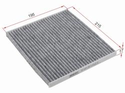 Фильтр салона TOYOTA VITZ/PLATZ 99-05/FUN CARGO 99-05/IST 02-07/COROLLA/FIELDER 00- угольный