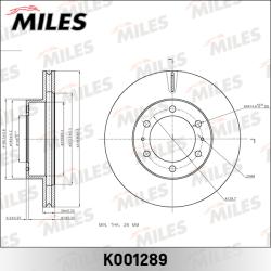 Диск тормозной TOYOTA LAND CRUISER 150 10- передний K001289