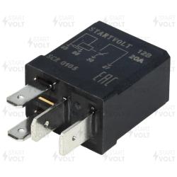 Реле автомоб. 4 конт. 12V 20A (с резист., Т-выступ) унив. (SCR 0105)