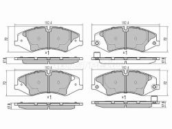 Колодки тормозные (Спереди) Land Rover Discovery 04-20 / Range Rover 02-17 / Range Rover Sport 05-22