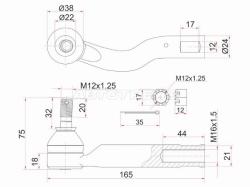 Наконечник рулевой TOYOTA IPSUM 01-09 2WD RH/4WD LH