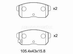 Колодки тормозные (Сзади) Nissan AD 99-08 / Primera 95-08 / Sunny 98-04 / Wingroad 99-05