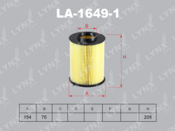 Фильтр воздушный FORD FOCUS 04-/VOLVO S40/V50 04- LA-1649-1