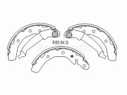 Колодки тормозные барабанные Chevrolet Matiz 05-10 / Spark 05-16