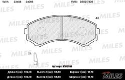 E100155 Колодки тормозные MITSUBISHI PAJERO III LONG WAGON 00>06 передние SemiMetallic