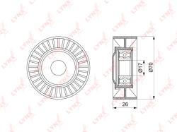 Ролик натяжного механизма / приводной TOYOTA AVENSIS(T25) 1.6-1.8 03-08 / COROLLA(E120/E150) 1.4-1.8 PB-5375