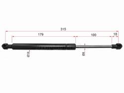 Амортизатор крышки багажника Volkswagen Touareg 02-10 (Справа=Слева)