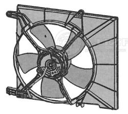 Э/вентилятор охл. для а/м Chevrolet Aveo (02-) 1.4i (с кожухом 475x435 мм.) (LFK 0521)