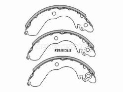 Колодки тормозные барабанные Mitsubishi Lancer 88-01 / Colt 88-03