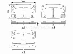 Колодки тормозные (Спереди) Daewoo Nexia 94-08 / Opel Vectra 88-95