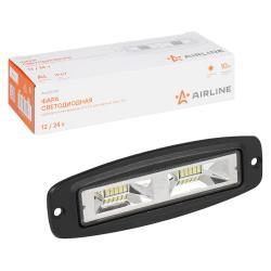 Фара светодиодная прямоугольная врезная, 8LED, рассеянный свет, 16Вт, 186х60х36мм, 12/24В, PLUS (ALED038)