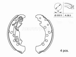Колодки тормозные барабанные Hyundai Santa Fe 09-12 / Kia Sorento 09-21