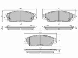 Колодки тормозные (Спереди) Toyota Camry (XV40,XV50) 01-18 / Camry UAE/USA 06-17