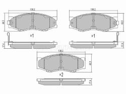 Колодки тормозные (Спереди) Nissan Atlas F 92-07 / Cedric 83-04 / Datsun 85-96 / Gloria 83-99