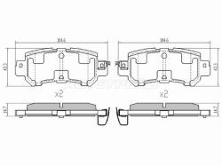 Колодки тормозные (Сзади) Mazda CX-5 11-17 / CX-3 14-