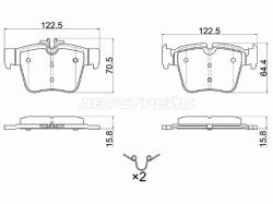 Колодки тормозные (Сзади) Mercedes-Benz C-Class 13-21 / GLC 14-