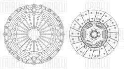 Сцепление в сборе для а/м КамАЗ К5 (23-) (450 л.с.) (дв. 910.12/15) (КПП ZF12) (без муфты) (FR 0716)