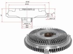 Вискомуфта BMW E39 95-03/X5 E53 00-06 (три отверстия)