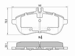Колодки тормозные (Спереди) Mercedes-Benz C-Class 07-15 / E-Class 09-17