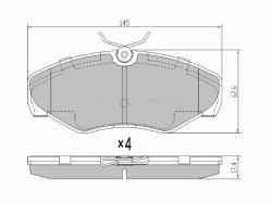 Колодки тормозные (Спереди) Nissan Primastar 02-06 / Opel Vivaro 01-06 / Renault Espace 96-02 / Traf
