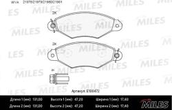 E100472 Колодки тормозные NISSAN KUBISTAR 03-/RENAULT KANGOO 97- передние SemiMetallic