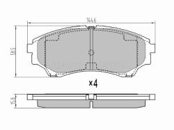 Колодки тормозные (Спереди) Ford Ranger USA 97-11 / Mazda B-Series 98-06 / BT-50 06-12
