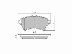 Колодки тормозные (Спереди) Land Rover Freelander 97-06