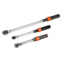 Ключ динамометрический, набор 3 шт. (1/4"5-25Нм,3/8"20-120Нм,1/2"60-330Нм), кейс PRO (ATBN050)