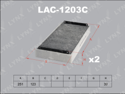 Фильтр салона MB W210/220 угольный (упак.2шт.) LAC-1203C