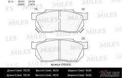 Колодки тормозные HONDA CIVIC/CRX/PRELUDE 83-95 передние SemiMetallic E100420