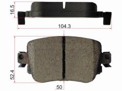 Колодки тормозные (Сзади) Audi Q3 11-19 / Skoda Octavia 12-20 / Volkswagen Golf 12-19 / Passat 10-15