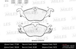 E100476 Колодки тормозные OPEL ASTRA G 1.2/1.4/1.6/1.7D передние SemiMetallic