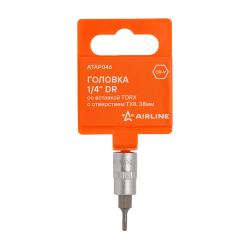 Головка 1/4" со вставкой TORX с отверстием TX8, L=38мм (ATAP046)