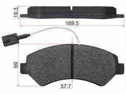 Колодки тормозные (Спереди) Peugeot Boxer 06- / Citroen Jumper 06- / Fiat Ducato 06-