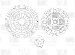 Сцепление в сборе для а/м Opel Vectra B (95-) 2.0i 16V (КПП F18-5) (с гидр. муфт) (FR 2118)