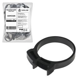 Хомут 40-44/9 мм, силовой зубчатый замок, пластик (ПА66) черный (ADHC026)