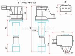 Катушка зажигания HONDA FIT 08- GE# L13