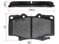 Колодки тормозные (Спереди) Toyota Hilux Pick Up 91-15 / Land Cruiser (J100,J80) 84-07 / Land Cruise
