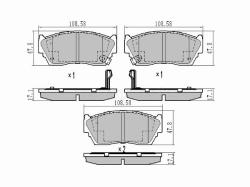 Колодки тормозные (Спереди) Nissan AD 90-99 / Sunny 90-00 / Wingroad 96-99 / Lucino 94-00