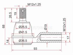 Наконечник рулевой тяги HR-V