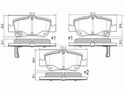 Колодки тормозные (Сзади) Toyota Corolla (E150,E180) 06-19 / Auris 06-18