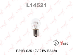Лампа P21W S25 12V 21W BA15S L14521