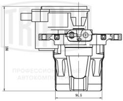 Суппорт торм. для а/м Hyundai i40 (11-)/Kia Optima (11-) зад. лев. d=38мм (а/м с EPB) (CF 204301)